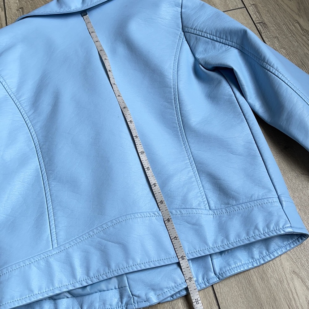 Forever 21 Girl Light Blue Faux Jacket Size 11/12 - Picture 15 of 16